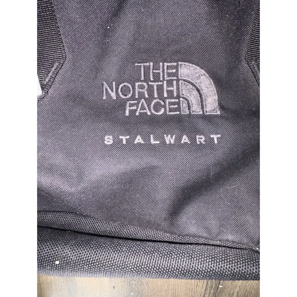 The North Face Stalwart Black Backpack 26L Laptop Sleeve Company Logo